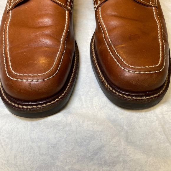 Johnston & Murphy Italy Leather Apron Toe Derby Oxford Shoes Mens 7 M Brown main image 6